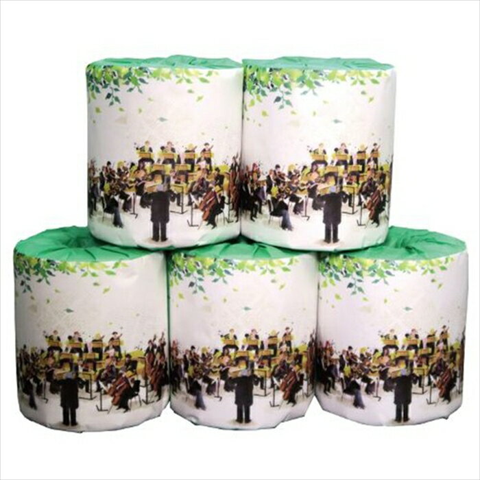 販促用 贈答用 粗品 景品 トイレットペーパー 林製紙 音楽 オーケストラ ダブル30m 個包装50個