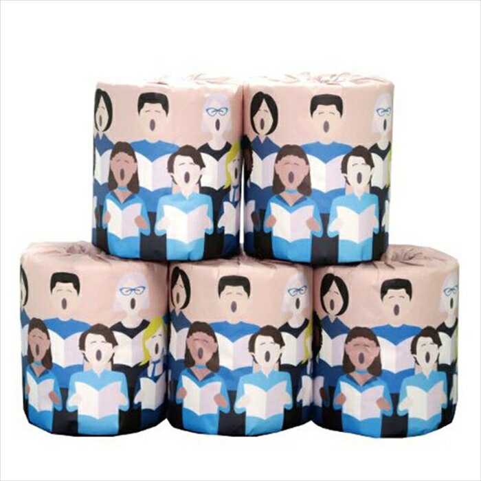 販促用 贈答用 粗品 景品 トイレットペーパー 林製紙 音楽 合唱 ダブル30m 個包装50個