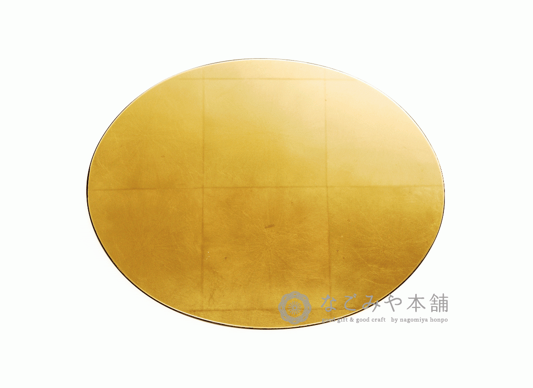 金沢 金銀箔工芸 文箱 硯箱 丸盆 セット 古代箔 （お盆・マット
