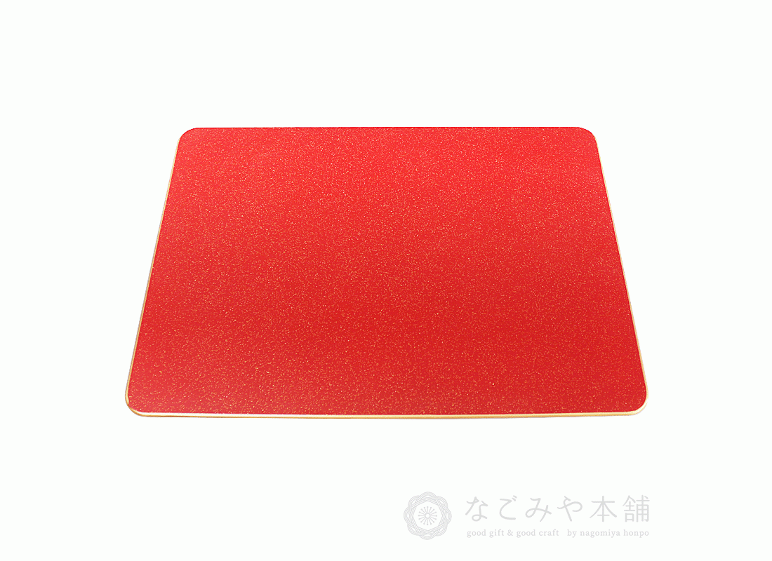 【本日ポイント3倍＋まとめ割クーポン最大15%OFF】山中漆器 長角プレースマット L クリスマスレッド（父の日 ランチョンマット 和食 洋食 お膳 プレート 外国人 正月 お盆 恵方巻 お食事処 居酒屋 おしゃれ 引き出物 景品）