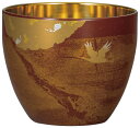 【本日 P3倍+まとめ割クーポン最大15%】山中漆器 漆磨二重ぐい呑み かがやき 白檀 赤(お中元2 金沢箔 工芸品 おしゃれ ステンレス 漆 日本製 名入れ 日本製 ギフト 海外発送可 贈呈 カップ 引き出物 景品)