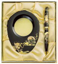 【本日ポイント2倍+まとめ割クーポン最大15%OFF】山中漆器 漆芸ルーペ・BPセット 風神雷神 (B)(入学祝 卒業祝 退職祝 ステーショナリーセット 高級 ...