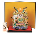 【本日ポイント2倍+まとめ割クーポン最大15%OFF】6号武者・盛(台・敷物・立札・屏風付 景品)(九谷焼 退職祝 兜 かぶと 五月人形 端午の節句 コンパクト...