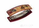 【本日ポイント5倍+まとめ割クーポン最大15%OFF】山中漆器 漆芸バレッタ長角(大) 京雅 (R)(母の日 工芸品 日本製 ギフト 海外発送可 プレゼント 和...