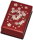 【本日ポイント3倍+まとめ割クーポン最大15%OFF】山中漆器 さくら野 名刺入れ 赤(退職祝 高級 工芸品 石川県 外国人 お中元2 お土産 日本製 ギフト 海外発送可 プレゼント 和雑貨 お祝 記念 誕生日 引き出物 景品)