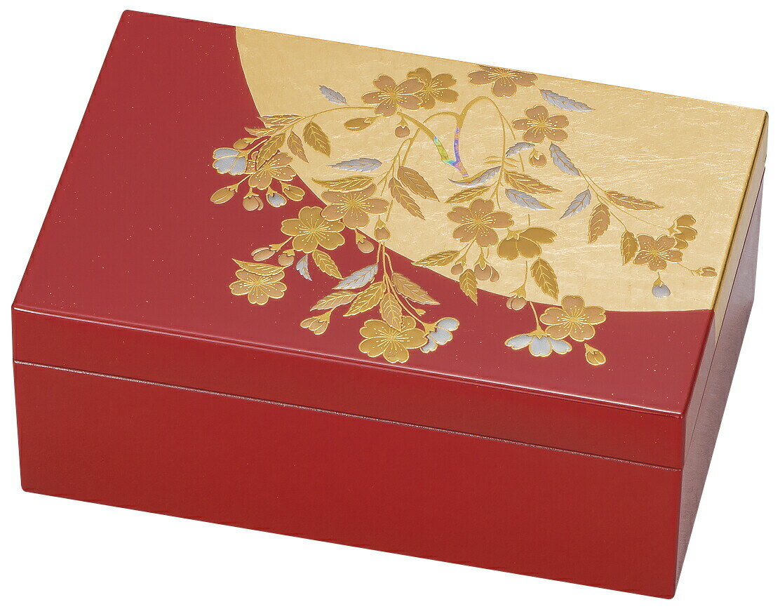 【本日P2倍＋まとめ割最大15％OFFクーポン】山中漆器 プチアクセサリーBOX さくら（退職祝 高級 金沢箔 工芸品 石川県 外国人 海外出張土産 日本製 ギフト 海外発送可 プレゼント 和雑貨 お祝 記念 誕生日 引き出物 景品）