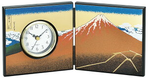 【本日P2倍+まとめ割最大15%クーポン】山中漆器 屏風時計(小) 黒富士【名入れ刻印可】(退職祝 高級 工芸品 石川県 外国人 お中元2 土産 日本製 ギフト 海外発送可 プレゼント 和雑貨 お祝 記念 置時計 誕生日 引き出物 景品)