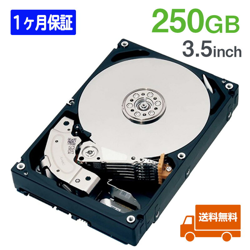 【10%OFF+10%OFFクーポン 28H限定:4日 火 20時～】中古ハードディスク [250GB/3.5インチ内蔵ハードディスク] 中古HDD SATA 内蔵ハードディスク HDD 250GB 3.5インチ 【1ヶ月保証】【メーカー混…