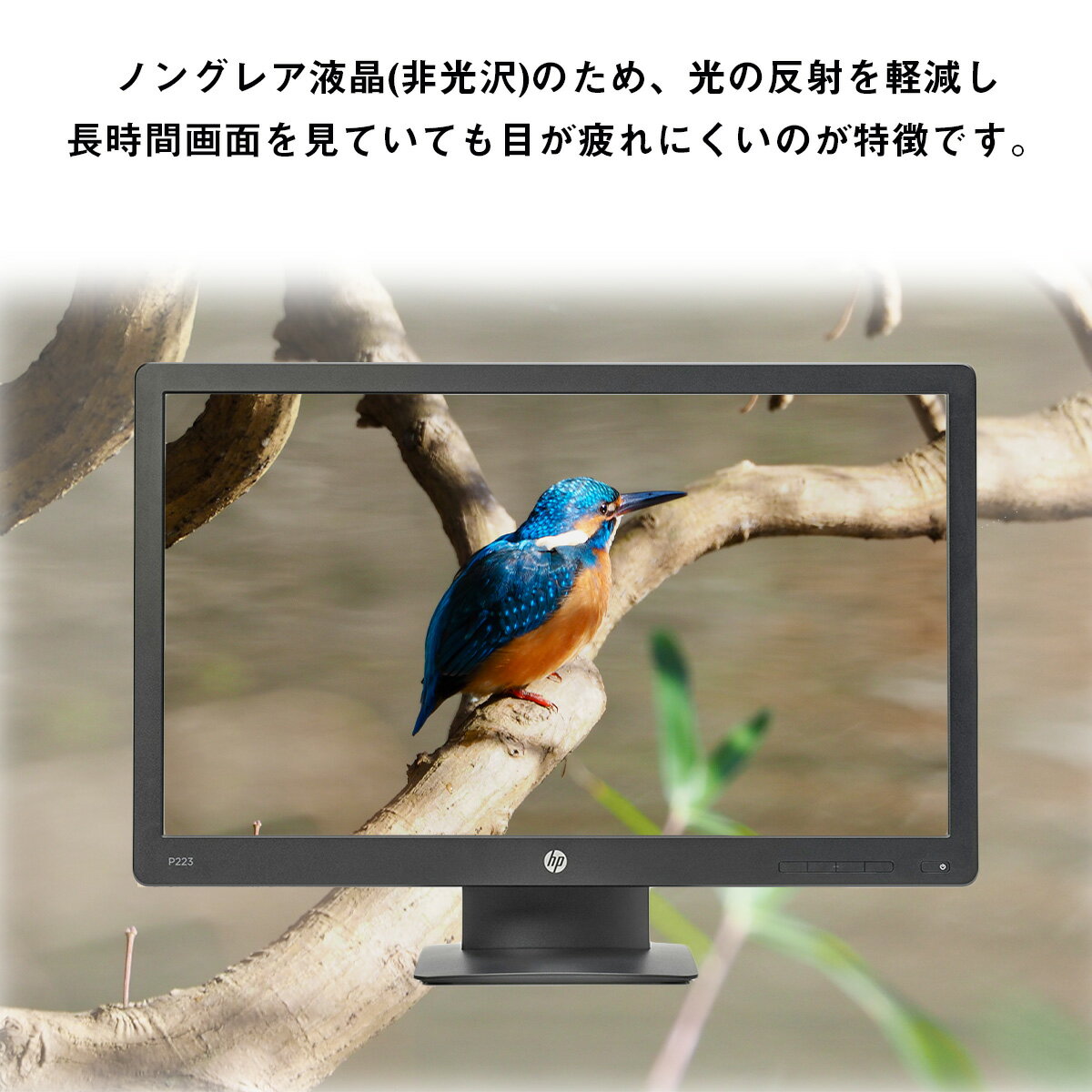 HP 21.5インチワイド液晶ディスプレイ(1920 x 1080 at 60 Hz 1,677万色) ProDisplay p223 Full HD ノングレア 【中古】モニター PCモニター【180日保証】 - Image 2