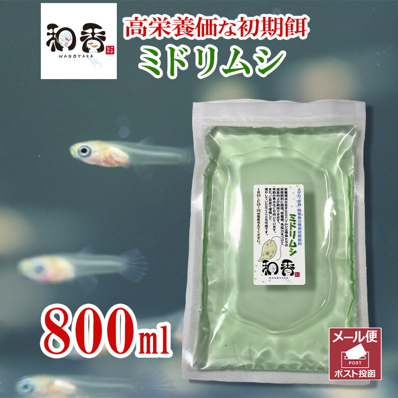 和香 ミドリムシ（ユーグレナ）800ml 液体肥料 詳しい培養マニュアル付 めだか メダカ 金魚 稚魚針子 栄養高い 生餌 えさ 餌 めだか餌 グリーンウォーター 青水 化に効果的。 PSB