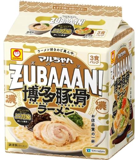 東洋水産 マルちゃん ZUBAAAN! 博多豚骨ラーメン 3食パック×9パック