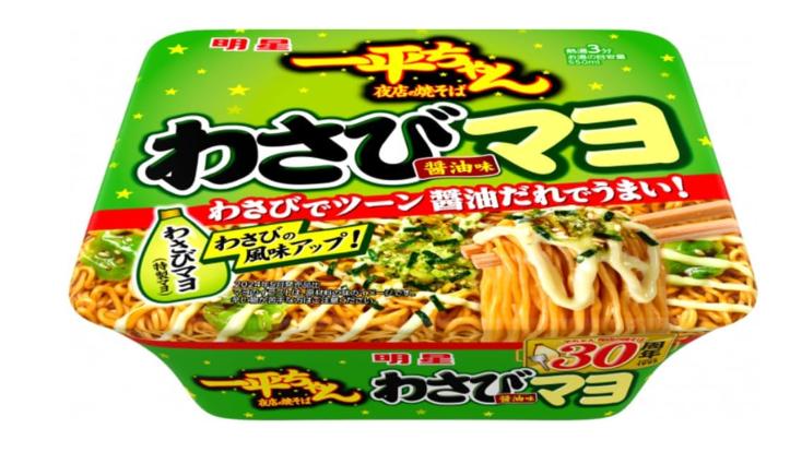 明星 一平ちゃん夜店の焼そば わさびマヨ醤油味 114g ×12入のサムネイル