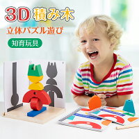 ★レビューでプレゼント★【お買い物マラソン クーポン活用中】3D立体 積み木 14個セ...