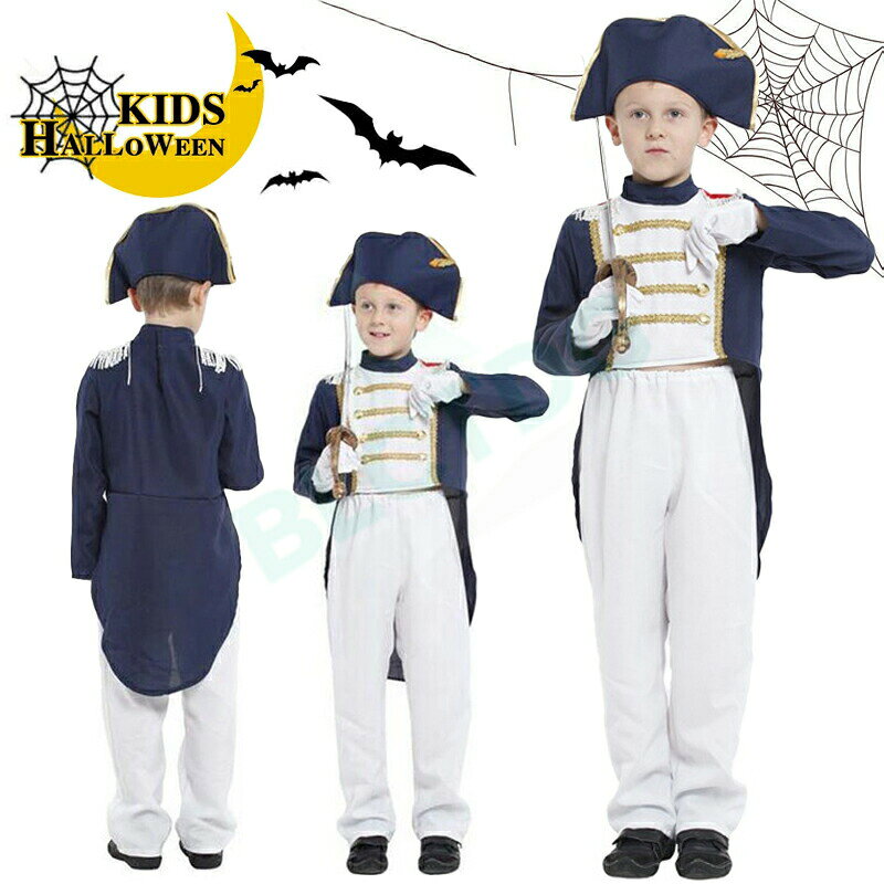 ハロウィン 衣装 ナポレオン 兵士 子供用 コスプレ衣装 王子様 護衛隊 警護隊 戦士 コスチューム キッズ 仮装 制服 ハロウィーン イベント ステージ衣装 子供 学園祭 文化祭 変装 Halloween 余興