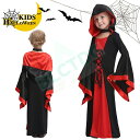 ハロウィーン コスチューム 悪魔 吸血鬼 キッズ 子供 ドラキュラ デビル 欧米風 子供用 小悪魔 女の子 魔女 幼稚園 コスプレ 仮装 変装 イベント パーティー 長袖 パレード 学校行事 文化祭 演劇 Halloween衣装 イベント 万聖節 余興 お遊戯会 ネック飾り ワンピース