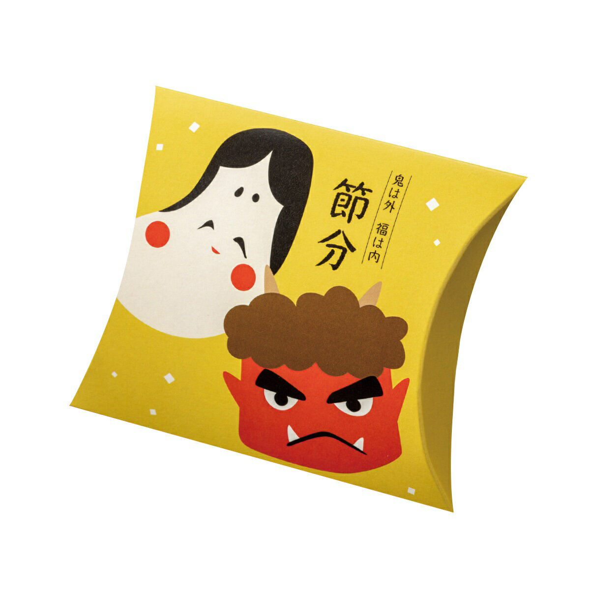 【ロゴ入れ無料】100個 縦11.7cm×横14.2cm×マチ3.5cm 小箱 ミニクイック ピロー(差込有)小箱 ピローボックス イベント 贈り物 節分 ...