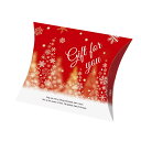 【ロゴ入れ無料】100個 縦11.7cm×横14.2cm×マチ3.5cm クリスマスの赤い小箱 ミニクイック ピロー(差込有)小箱 ピローボックス イベント ...