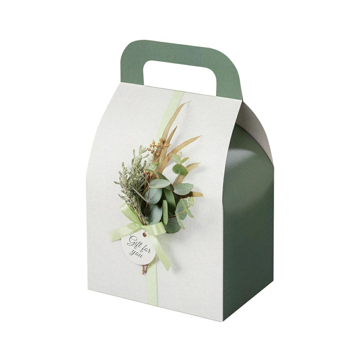 【ロゴ入れ無料】100個 サイズ/縦18cm×横10.5cm×幅7.5cm プチギフトにぴったり小箱 取手付き小箱 キャリーボックス リボン 生花 イベント 贈...