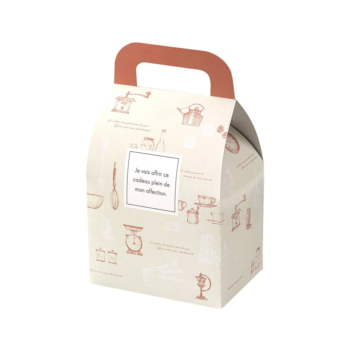 【ロゴ入れ無料】100個 サイズ/縦18cm×横10.5cm×幅7.5cm アンティークデザインの可愛い小箱 取手付き小箱 キャリーボックス イベント 贈り物 ...