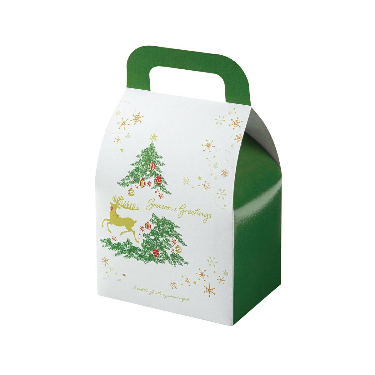 【ロゴ入れ無料】100個 サイズ/縦18cm×横10.5cm×幅7.5cm プチギフト 小箱 取手付き小箱 キャリーボックス クリスマス 焼き菓子 行事 お菓子...