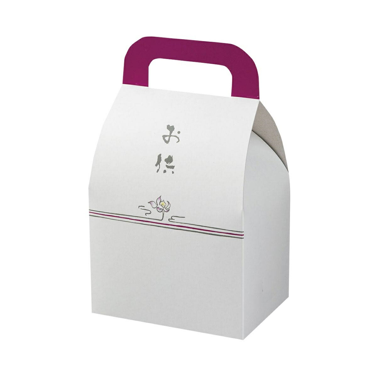 【ロゴ入れ無料】100個 サイズ/縦18cm×横10.5cm×幅7.5cm 法要や法事に使える御供デザイン小箱 取手付き小箱 キャリーボックス イベント 贈り物...