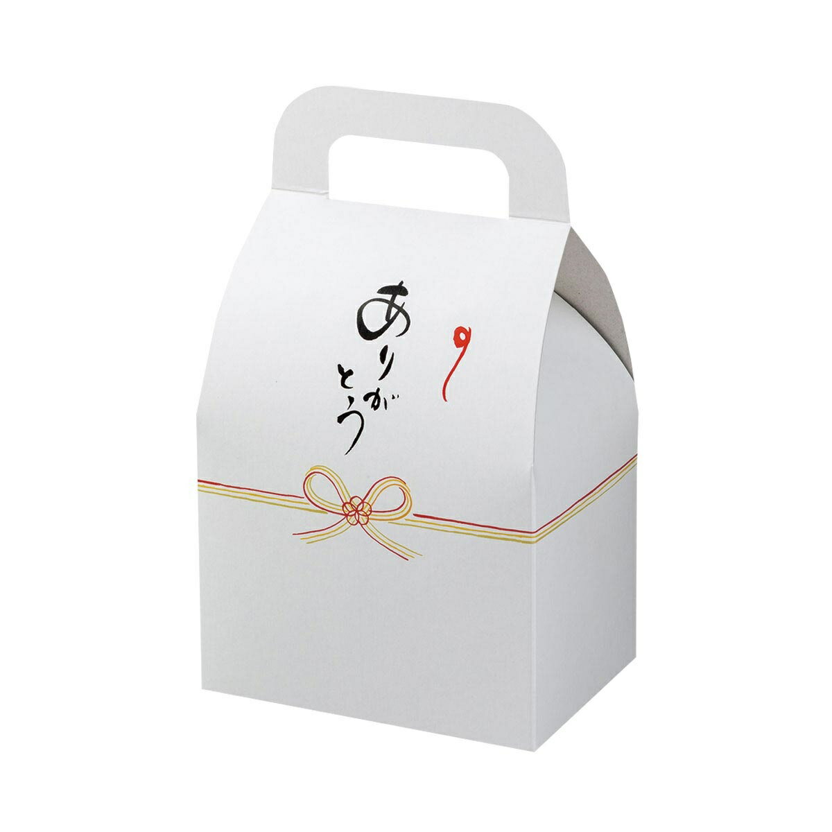 【ロゴ入れ無料】100個 サイズ/縦18cm×横10.5cm×幅7.5cm カジュアルな熨斗風デザインの小箱 取手付き小箱 キャリーボックス イベント 贈り物 ...