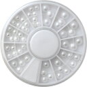 【全品半額coupon事前配布中】お試し少量パック 円盤ケース 半球 コットンパールセット|ラインストーン ネイル ストーン パール ジェルネイル パーツ パー...