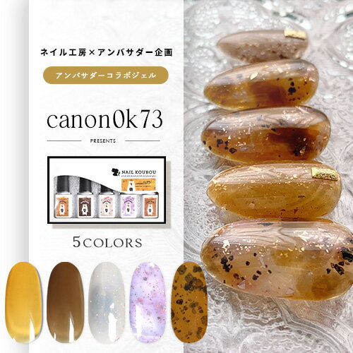 【全品半額coupon事前配布中】【canon0k73×ネイル工房】 アンバサダーコラボ企画 5本セット ジェルネイル カラージェ…