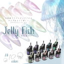 【全10色セット】くらげ クラゲ マグネットネイル 『JELLY FISH』 W効果 マグネット＆エフェクト クリアカラー シアーカラー カラージェル ジェルネイル マグネット ジェル ジェルネイル カラー ポリッシュ ネイルジェル アートジェル ネイル工房 にわちゃん