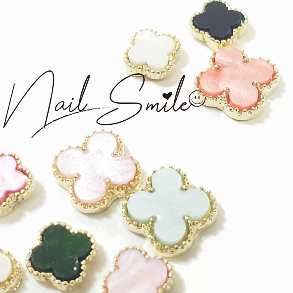 【クローバーメタルパーツ S6個 M4個】ネイルパーツ クローバー ネイルグッズ ネイル用品 ネイル ネイ..