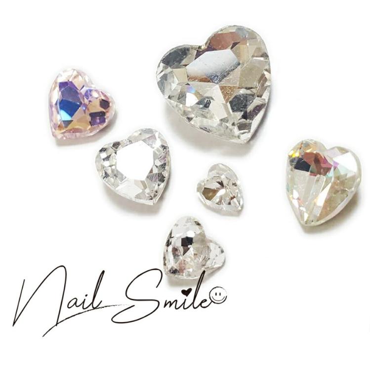 【Vカットハートストーン ( 3サイズ )SS M L】ネイルパーツ ネイルグッズ ネイル用品 ネイル ネイルアート ネイルパーツ ハンドメイド アクセサリー ミニ ハート オーロラ ピンク 透明 人気 おすすめ 可愛い かわいい