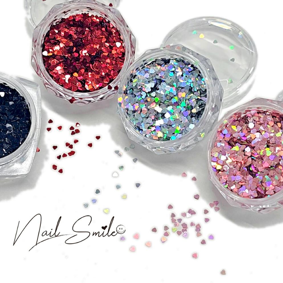 【ミニハートホログラム 】ネイルパーツ ハート ネイルグッズ ハート型 ネイル用品 ネイル ネイルア ...