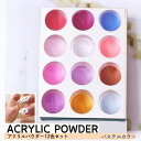 アクリルパウダー3Dパウダー 12色セット ネイルアート ネイルアクリルパウダー ぷっくりパウダー ぷっくり ネイルパウダー カラージェル ジェルネイル セルフ...