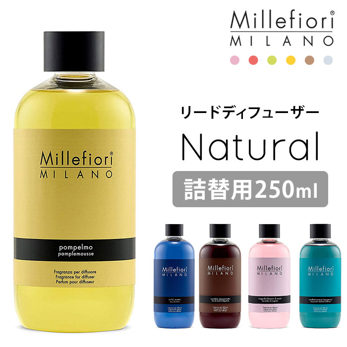 ミッレフィオーリ Natural リードディフューザー リフィル 詰替え用 250ml Millefiori（ETRA）【ポイント5倍】【0618…