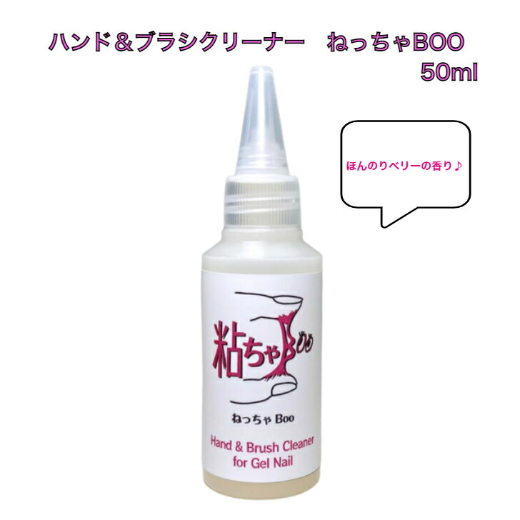 ハンド＆ブラシクリーナー ねっちゃBOO 50ml ジェルネイル ハンド ブラシ 筆 油絵 掃除 付着 除去 ディープクレンジング リンス効果 アセトンフリー 保湿 ナチュラルフィールドサプライ