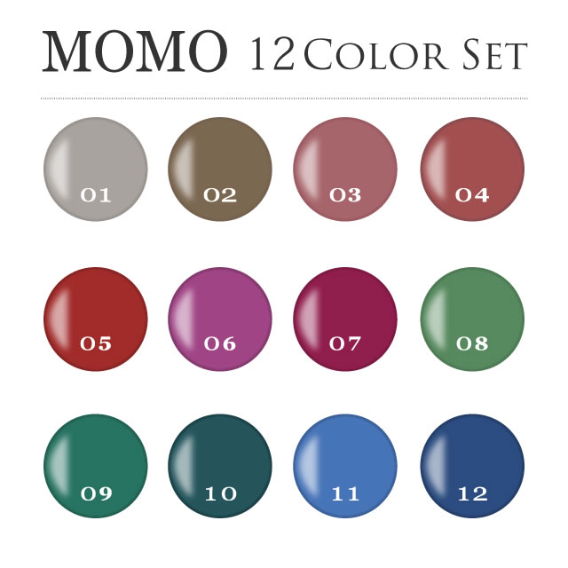 カラージェルMOMObynailforall3g12色セット01-12