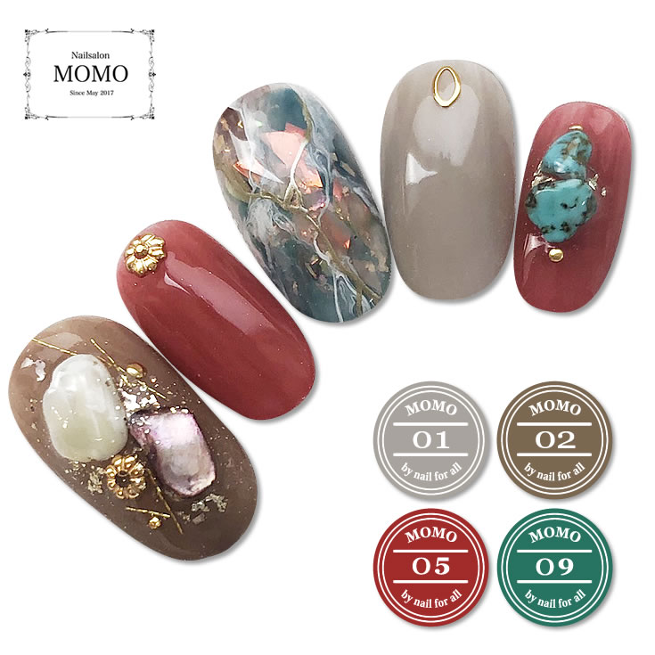 カラージェルMOMObynailforall3g12色セット01-12