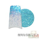 【メール便可】容器入り グリッター スカイブルー 0.2mm 1g