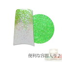 【メール便可】容器入り グリッター シーグリーン 0.2mm 1g