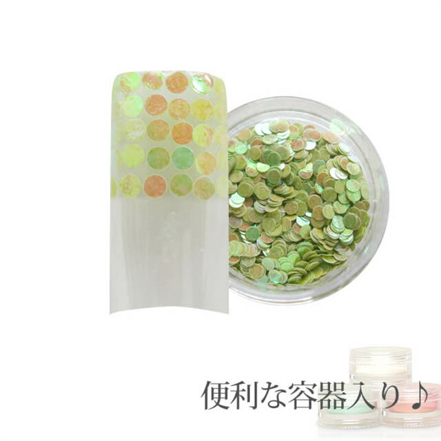 容器入り 丸ホログラム パステルイエロー 2ミリ 0.5g