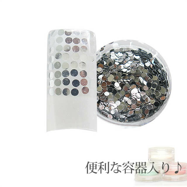 【メール便可】容器入り 丸ホログラム シルバー 1.5ミリ 0.5g