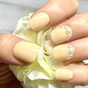☆パールビジューネイル☆シンプル ピーチベージュ ふんわり優しい 肌なじみカラー ワンポイント 根本ビジュー結婚式ブライダルウェディングデイリー 繰り返し使える貼るだけ簡単 ネイリスト作成 ネイルチップ 短いつけ爪付け爪 使いやすい自爪感覚ベリーショート