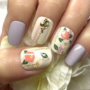 ☆和柄/椿フラワーネイル☆ホワイトパール ライトパープル キラキラ 和風お花 つばきツバキ 花柄 ビジュー 着物成人式前撮り和装浴衣ブライダルお色直し 繰り返し使える 貼るだけ簡単便利 ネイリスト作成 ハンドメイド ネイルチップnailつけ爪付け爪 美フォルム美爪