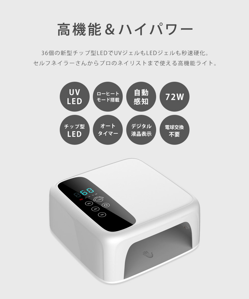 NAILTOWN『UV/LED両対応新型ハイパワーライト付きジェルネイルスターターキット』