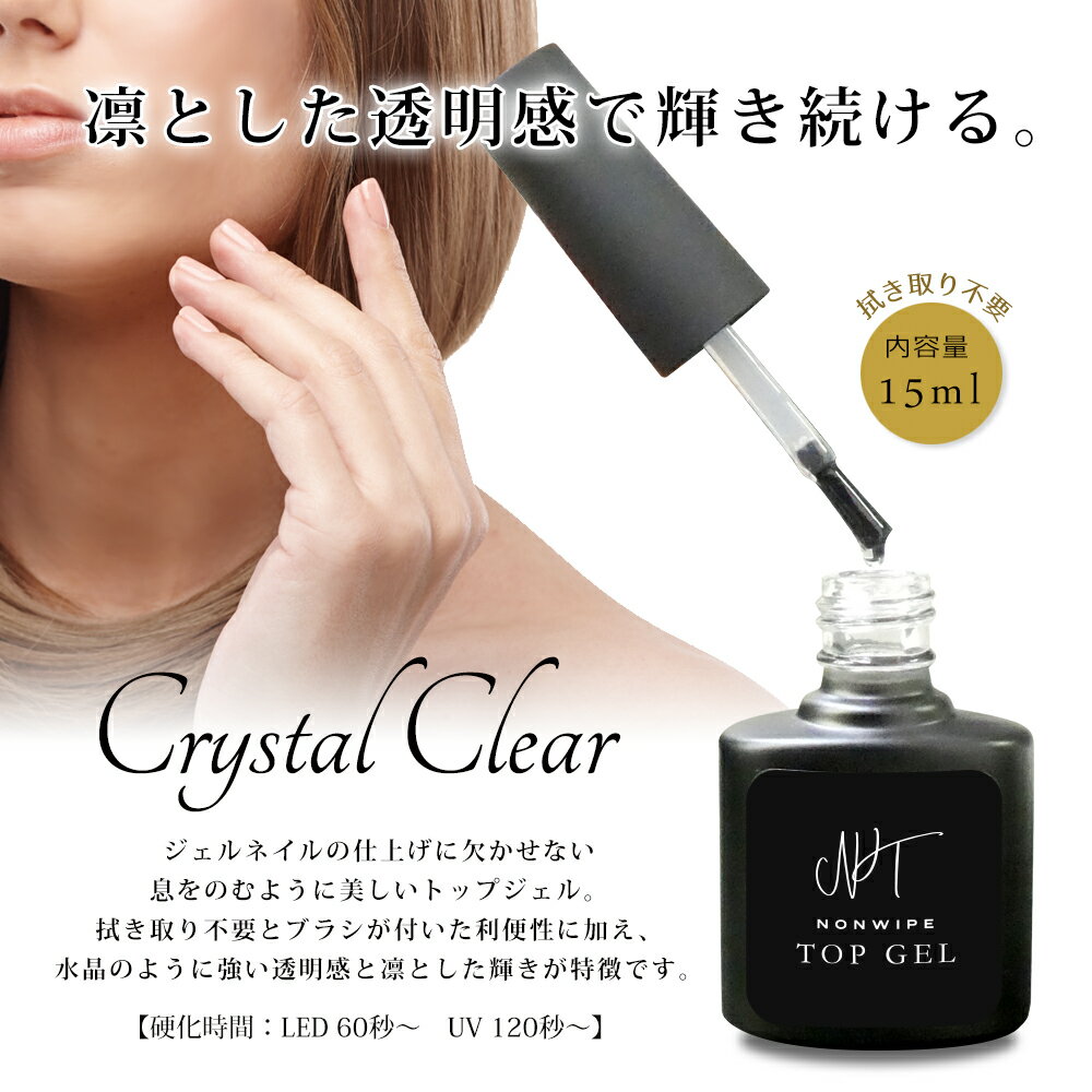 マラソン最終日★15%オフCOUPON★トップジェル ノンワイプ ジェル クリア【メール便...