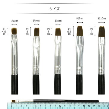 ジェル ブラシ【黒5本セット】ネイル ジェルネイル 筆 ふで ネイル用品 ネイル用具 ネイル道具 初心者 初めて セルフネイル セット キット 1000円ポッキリ ポッキリ ぽっきり ポイント消化 メール便送料無料【あす楽】