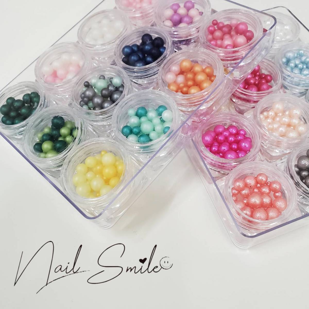 ネイルパーツ ネイルグッズ ネイル用品 ネイル ネイルアート サイズMIXカラーパール12色セット コットンパール カラーパール パステル 蛍光 人気 おすすめ...