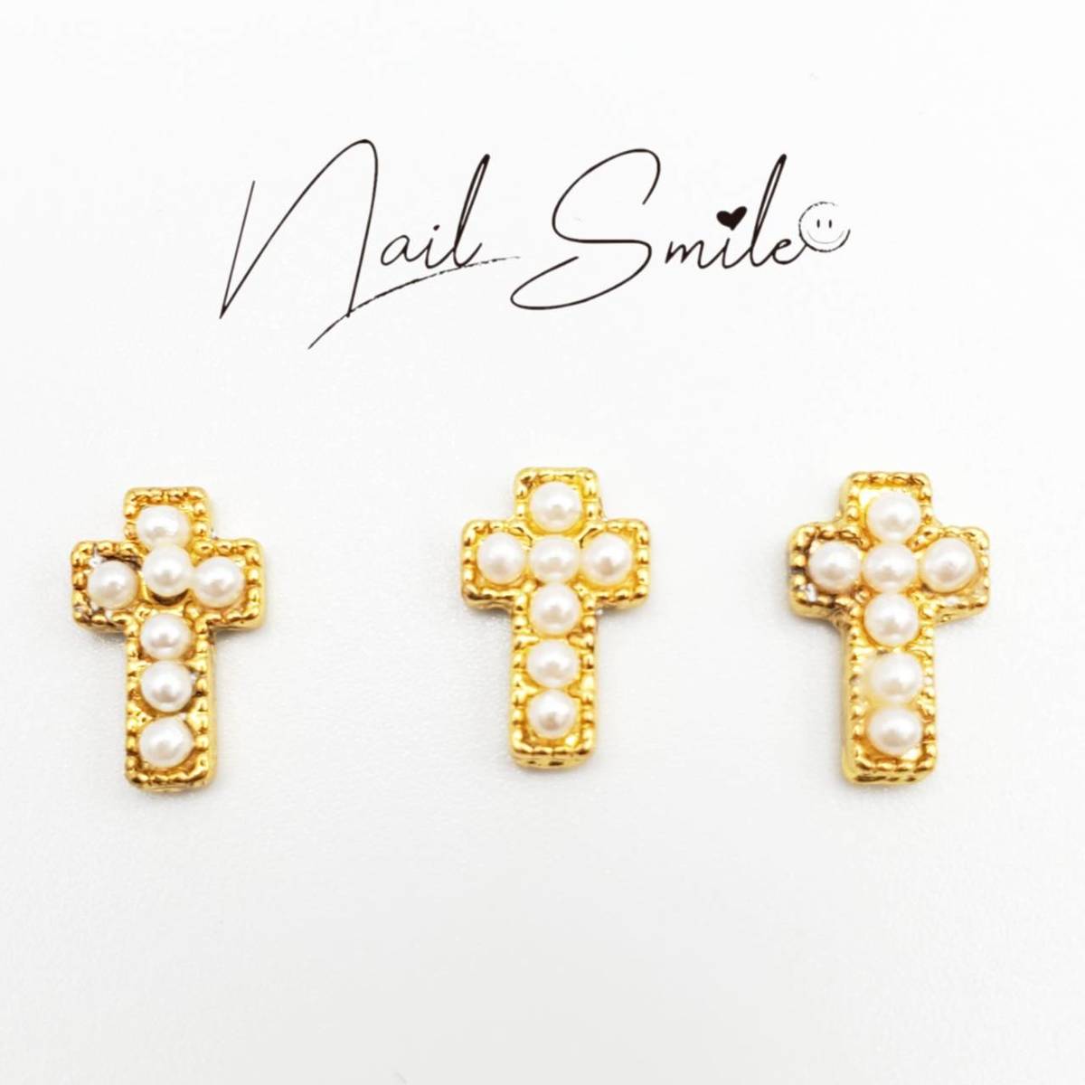 【パールクロスモチーフ 4P】ネイルパーツ ネイルグッズ ネイル用品 ネイル ネイルアート ネイルパーツ パール ハンドメイド アクセサリー 十字架 クロス 人気 おすすめ 可愛い かわいい