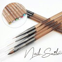 【ネイルブラシ・ブラウン(全8種)ジェルブラシ】