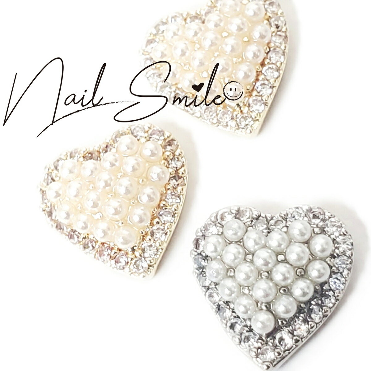 ネイルパーツ ネイルグッズ ネイル用品 ネイル ネイルアート パールハートパーツ ( 2P ) ハート ジルコニア パール 人気 おすすめ 可愛い かわいい